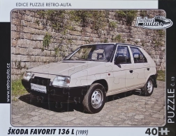 Retro sestavljanka Škoda Favorit 136 L 40 kosov