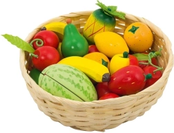 Leseno sadje v košarici – set 23 kosov