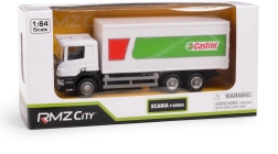 Kovinski model tovornega vozila SCANIA CASTROL 1:64 s pogonom na poteg-nazaj