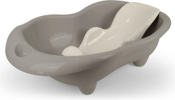 Hippo baby bath with support seat, gray