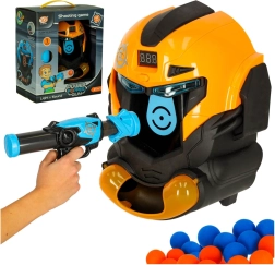 strelska igra z robotsko glavo in penastimi kroglicami