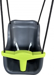 Plastično otroško gugalnico z varnostnim pasom, antracit