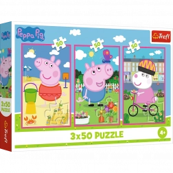 Sestavljanka 3x50 Peppa Pig - Moč prijateljstva