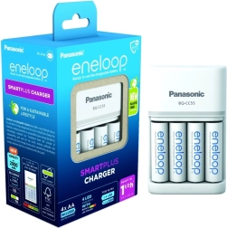 Polnilnik Eneloop Smart and Quick BQCC55 + 4x AA baterije