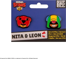 Set značk Brawl Stars – Nita in Leon