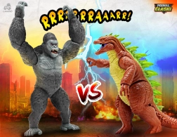 Primal Clash dvoboj Boss vs King Kaiju – komplet akcijskih figur 21 cm