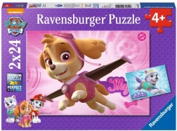Ravensburger puzzle Paw Patrol Skye in Everest 2×24 koščkov