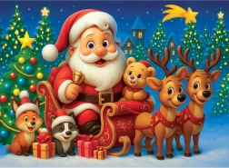 Lesene puzzle Božiček 40 kosov WOODEN CITY