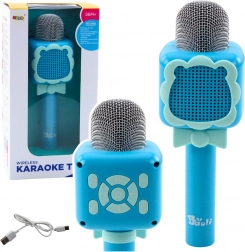 Brezžični mikrofon Bluetooth Karaoke Snemanje Sprememba glasu Moder