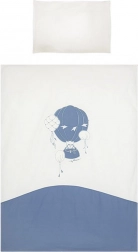 Otroška bombažna posteljnina za posteljico BELISIMA Ballons 90 × 120 cm, modra, 3-delna
