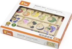 Leseni magnetni labirint za učenje barv in štetja