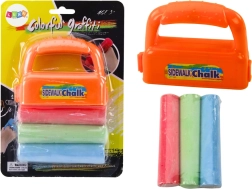 Komplet močnih pločnikarskih kred s oranžnim držalom, 3 kosi