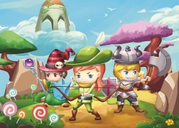 Sestavljanka Trije mali junaki 50 kosov