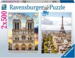 Ravensburger puzzle Obisk Pariza 2×500 koščkov