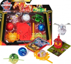 Bakugan bojni paket s vrtavko in figuricami Bruiser, Dragonoid, Hammerhead in Nillious