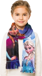 Otroški flisasti šal Frozen Elsa in Ana, moder