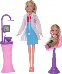 Punčka zobozdravnica z deklico 29 cm