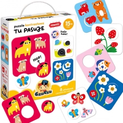 Kontrastne sestavljanke CzuCzu Tu Pasuje