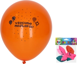 Napihljivi baloni Vse najboljše, 30 cm – 5 kosov