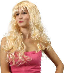 blond lasulja z valovi in frufrujem za karneval in zabave