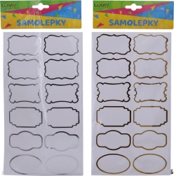 Nalepke 14 × 25,5 cm za kozarčke za začimbe, imenske oznake, okvirček