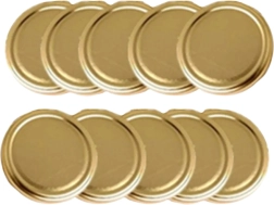 Gold Twist-Off Canning Lids TO 82 (6-lug) – set of 10 pcs