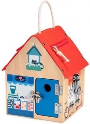 Lilliputiens lesena didaktična hišica z zapirali z lisičko 3+