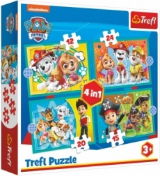 Puzzle 4v1 TAČKE NA PATRULJI vesela druščina 3+ TREFL