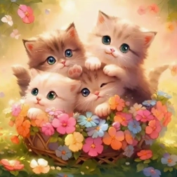 Diamond Mosaic - Cats