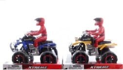 Štirikolesnik z voznikom na vztrajnik