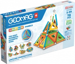 Geomag Supercolor Panels reciklirani magnetni set za sestavljanje 78 delov