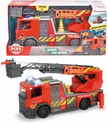 Gasilniško vozilo SCANIA Rosenbauer 35 cm z lučmi, zvoki in vodnim topom