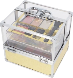 Kozmetični akrilatni kovček Glam – zlat