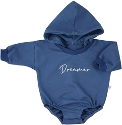 Dojenjsko trenirko body s kapuco Koala Dreamer modro
