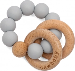 Grizalo z kroglicami New Baby siva