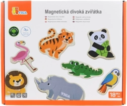 Leseni magnetki divje živali Viga