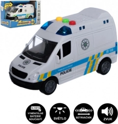 Policijski kombi na vztrajnik s svetlobo in zvokom, 15 cm