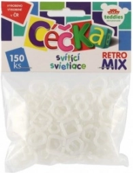 svetleči retro mix C-krogcev 150 kos – plastični spojni obročki
