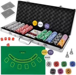 Poker set 500 žetonov v aluminijastem kovčku