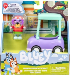 Set figur BLUEY – avto babice in Janet