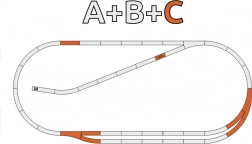 Roco geoLINE set tirov C s podlago – vzporedni odsek H0