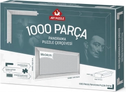 Beli okvir za puzzle 96x34 cm