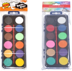 Akvarelne barve 12 barv s čopičem