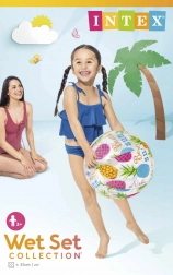 Napenljiva plažna žoga 51 cm INTEX – različni motivi