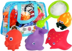 Komplet morskih živalic za kopel z mrežico