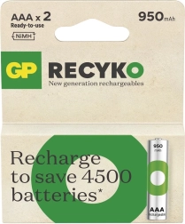 Akumulatorji AAA Ni-MH 950 mAh 2 kos GP ReCyko