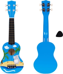 Otroški ukulele iz lesa s 4 najlonskimi strunami in trzalico ECOTOYS