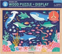 Mudpuppy lesene puzzle Življenje v oceanu s stojalom – 100 koščkov