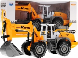 Otroški bager 3+ s premično žlico in odpirajočim se pokrovom motorja