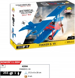 Konstrukcijski set COBI Fokker D.VII – zgodovinski model letala 1:32